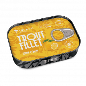 Foreļu Fileja Extra Virgin Olīveļļā ar Citronu 100g Diplomats Gourmet